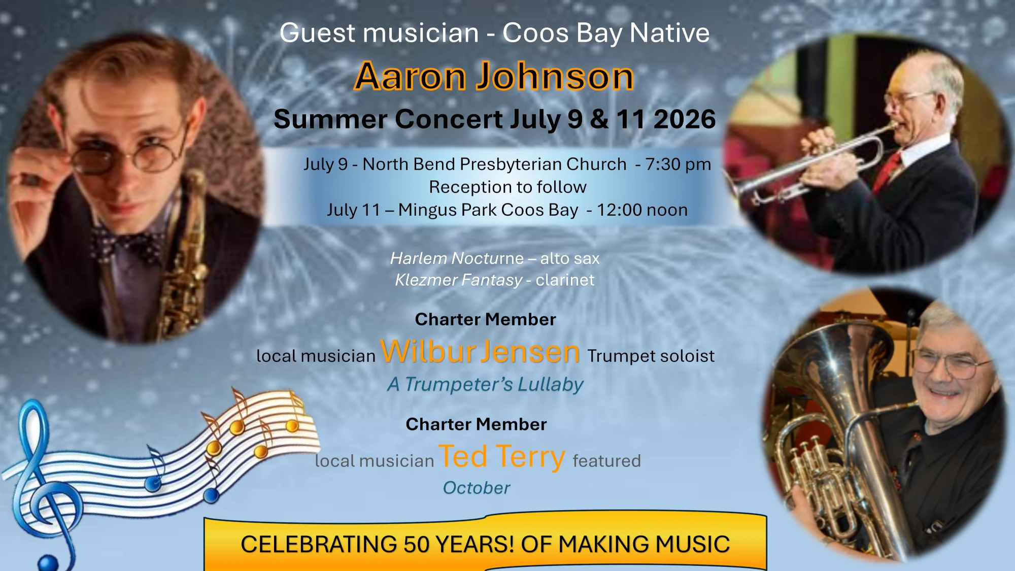 Bay Area Concert Band Summer Concert Flyer